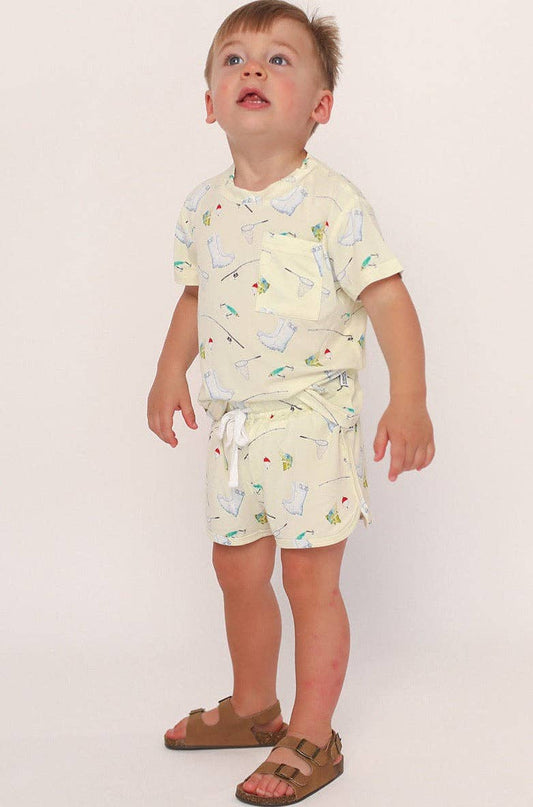 Fishing Bamboo Varsity Short Set