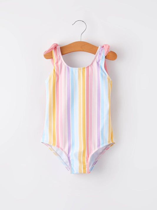 Colorful Stripes One-Piece Swimsuit