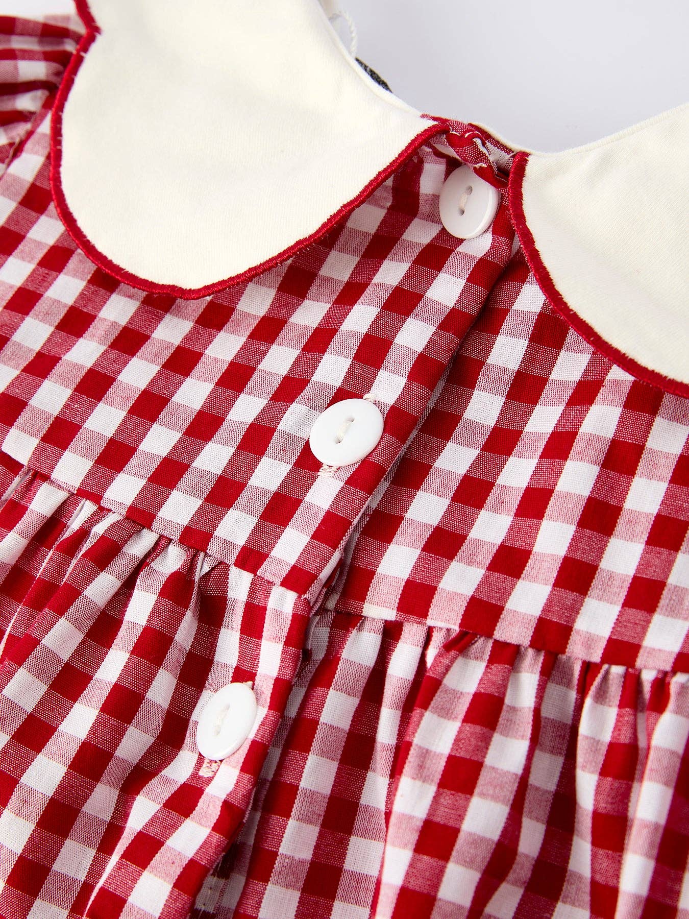 Embroidered Christmas Tree Plaid Dress