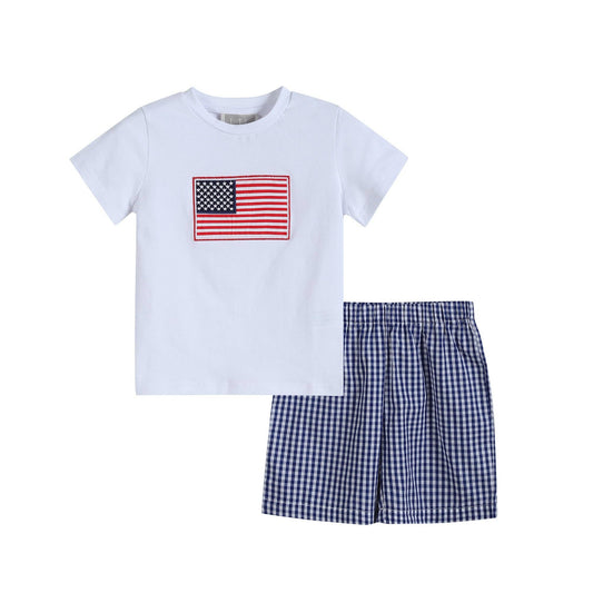 Gingham American Flag Set