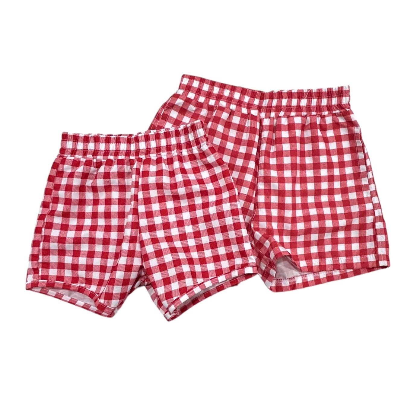 Red Gingham Swim Shorts