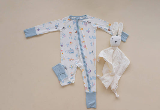 Alphabet Zipper Footie Pajamas