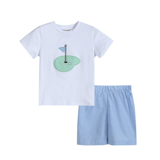 Blue Gingham Golf Set-Boys