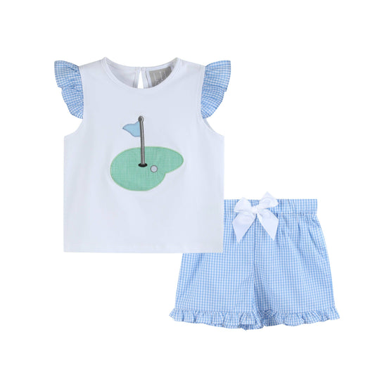 Blue Gingham Golf Set-Girls